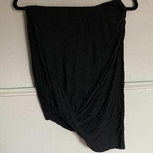 Express Black Jersey Asymmetrical Mini Skirt